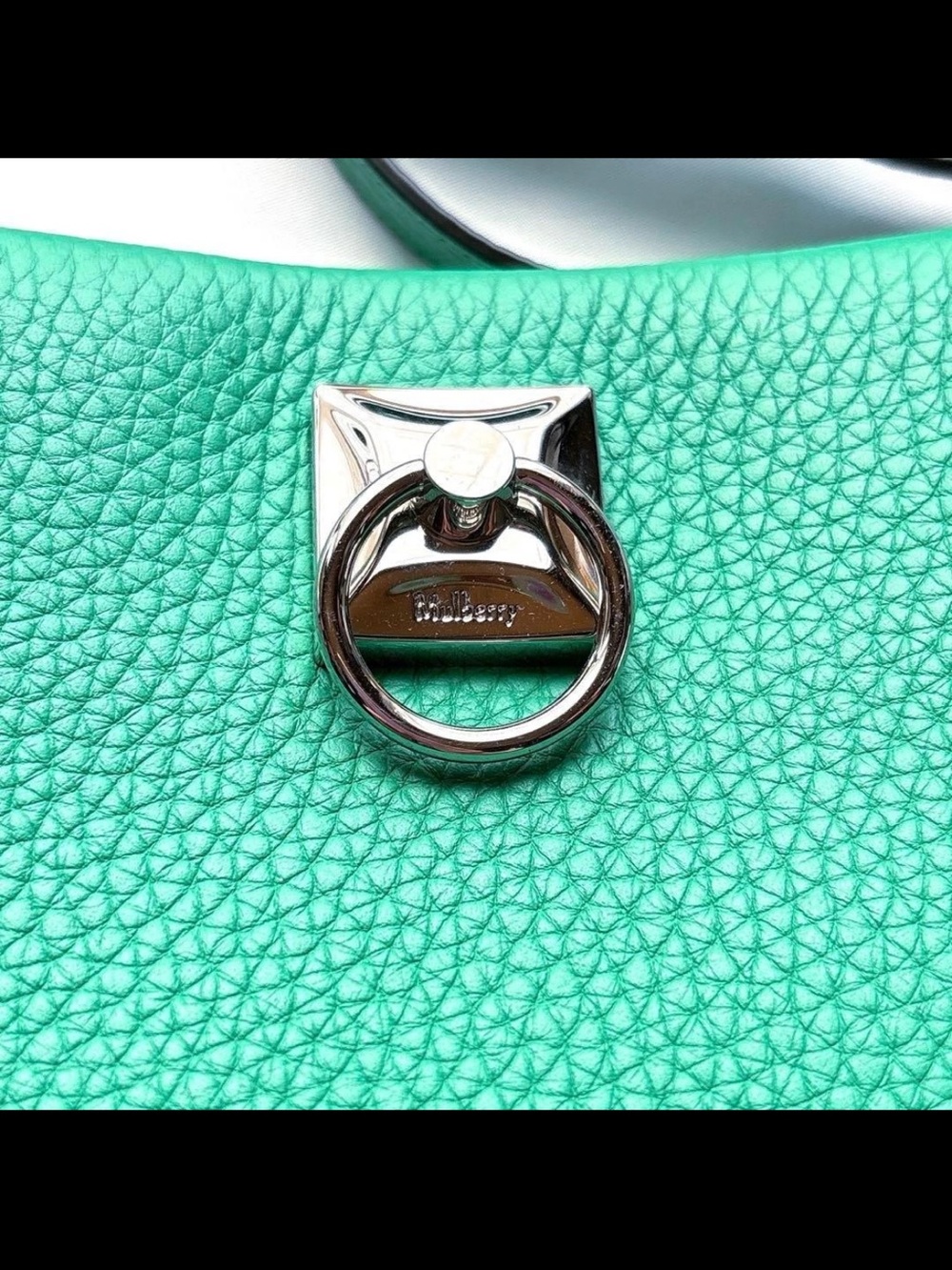 Mulberry Pebbled Leather Shoulder Bag in Emerald Green - Picture 7 of 14